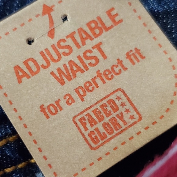NWT FADED GLORY GIRLS EMBELLISHED BOHO JEANS SZ 16 - Picture 6 of 8